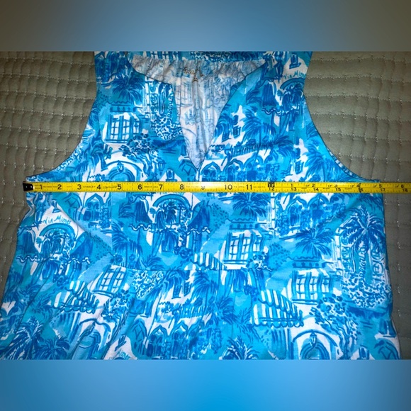 Lilly Pulitzer Lindy Dress Amalfi Blue Sunny State of Mind Size Small EUC - Picture 9 of 14